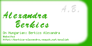 alexandra berkics business card